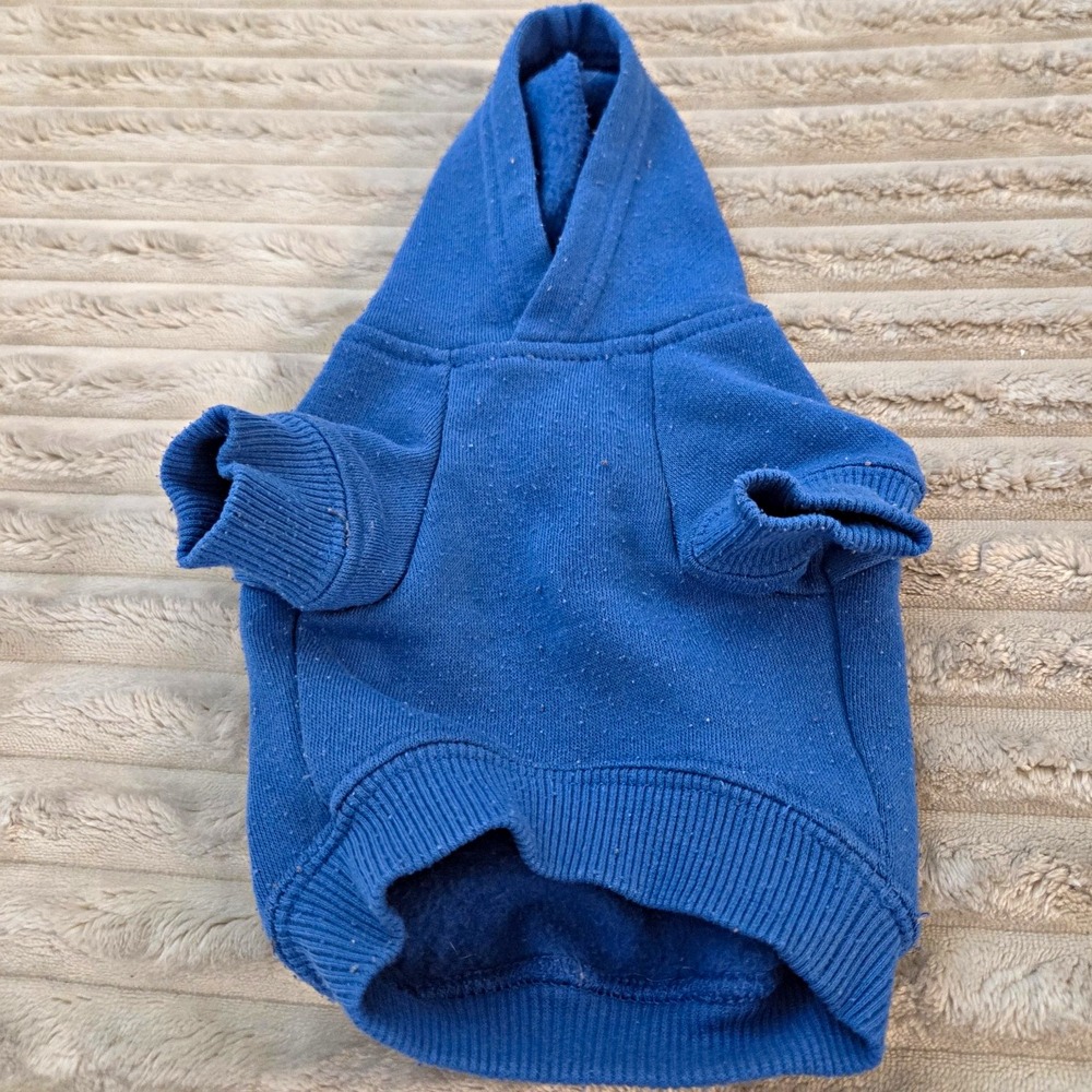 Zack & Zoey Basic Dog Hoodie Blue Sweatshirt Kangaroo Pocket Size Extra Small XS
